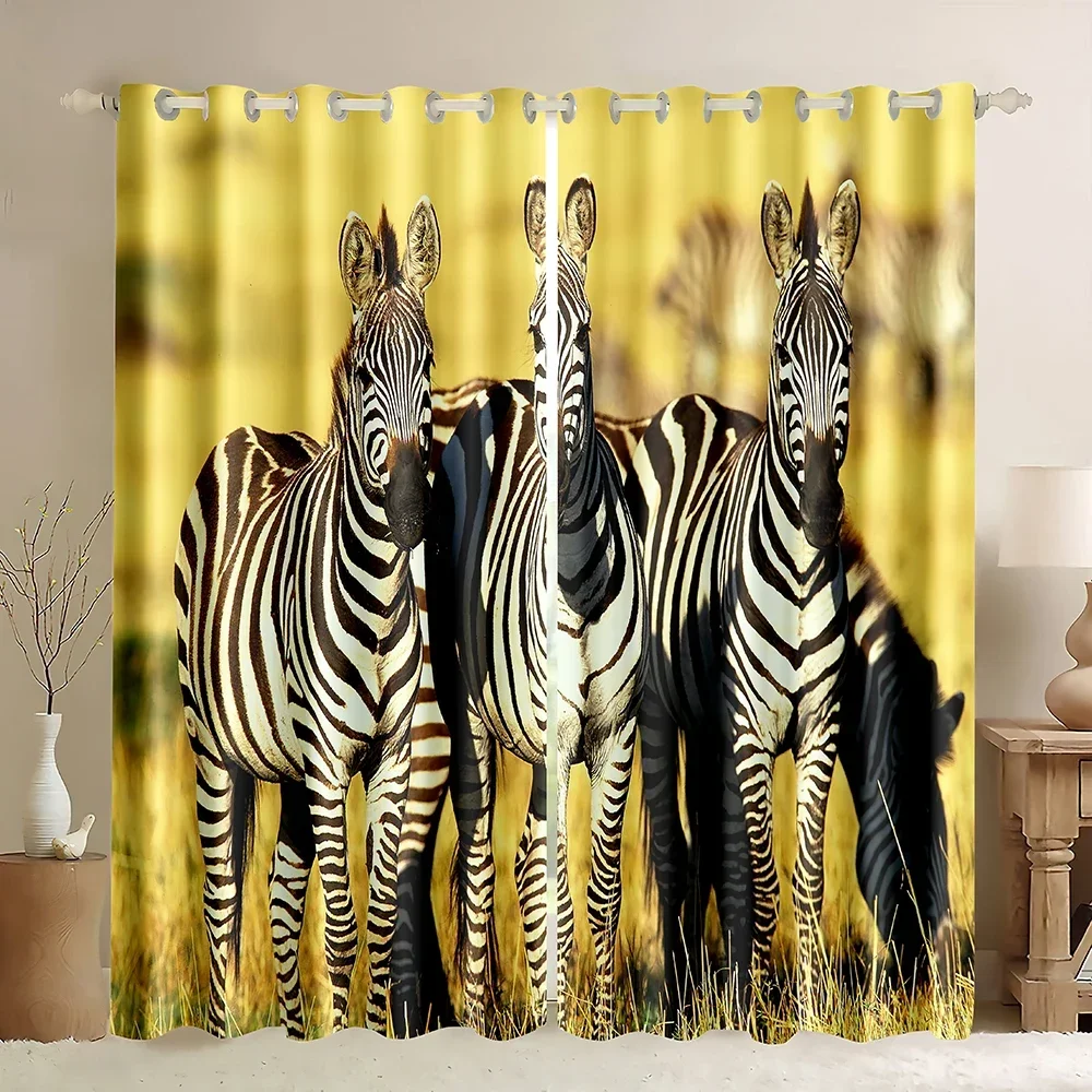 Cute Puppy Dog Window Drapes Curtains Girls Animal Pet Wildlife Pattern Design Window Blackout Curtains for Bedroom Living Room