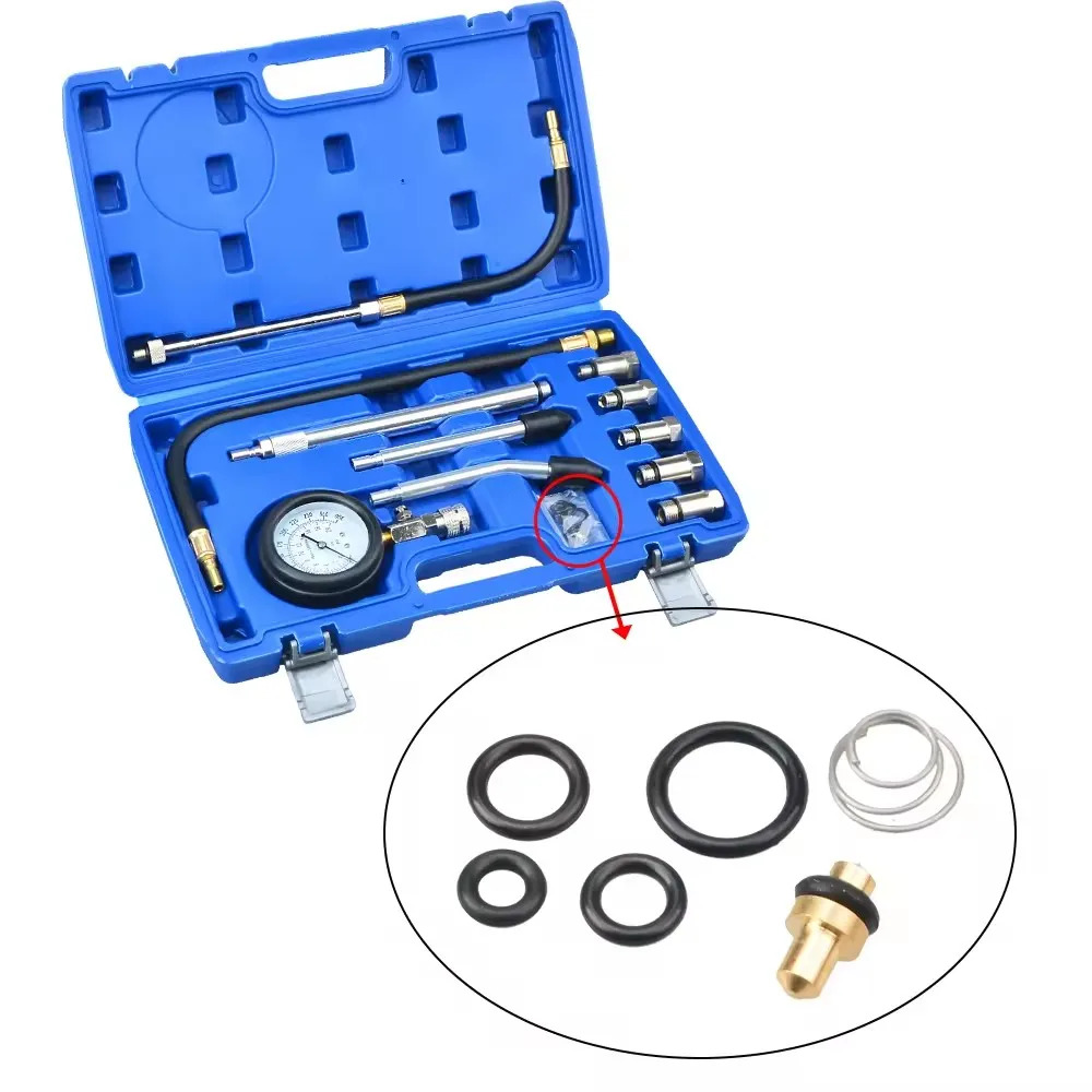 

Engine Cylinder Compression Tester Gauge Tool Kit 0-300PSI Multifunction Cylinder Pressure Gauge Engine Pressure Tester