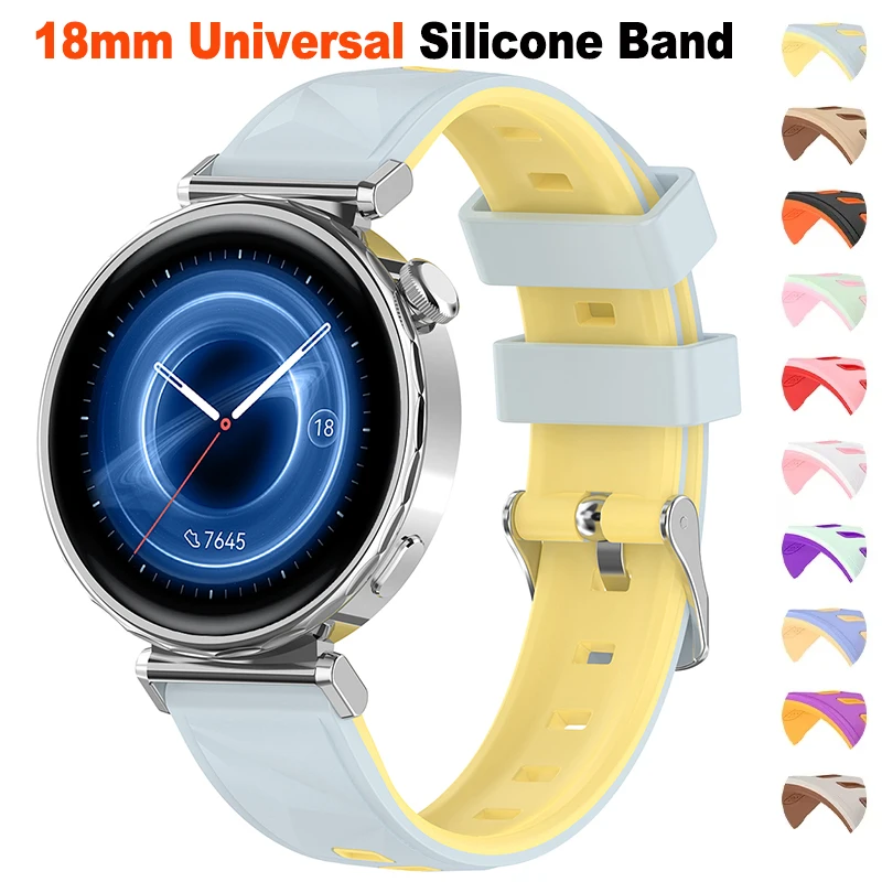18mm Sport-Silikonarmband für Huawei Watch GT6 41mm Ersatz-Smartwatch-Armband für GT5 GT4 41mm Armband-Zubehör