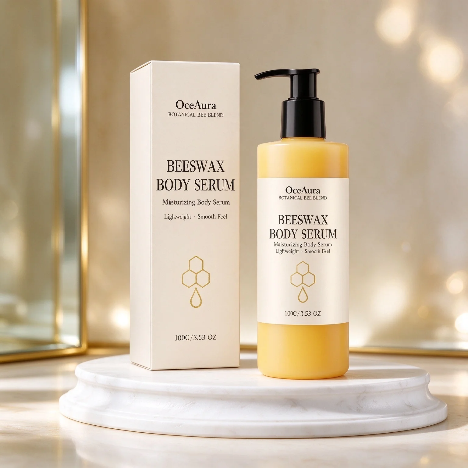 OceAura Beeswax Body Serum Deep Nourishing Boost Skin Elasticity Botanical Nourishment  for Whole Body Daily Care Beeswax Serum