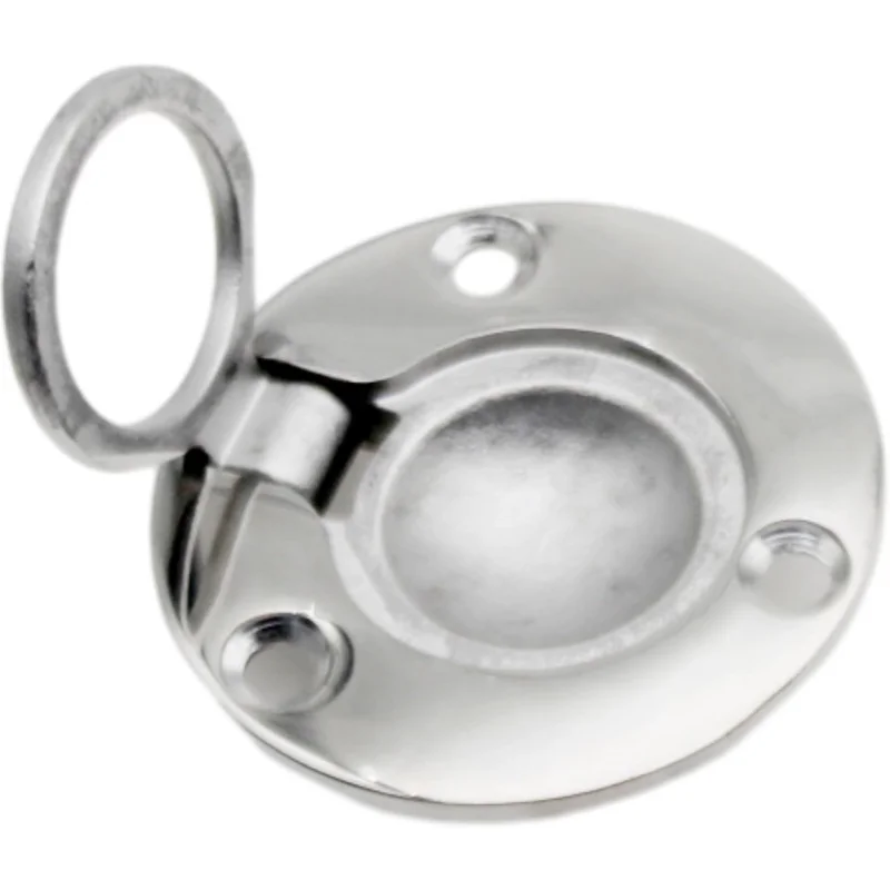 Flush Ring Pull Runder Bodengriff Edelstahl Einbauboote mit Schrauben (1 Stück)