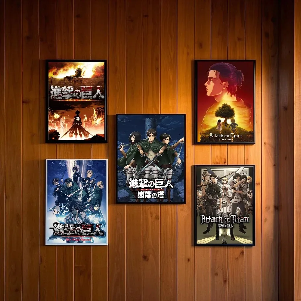 A-Attack on Titan Poster Art Wall Canvas Painting Home Living Room Bedroom Bar Aesthetic Decoration