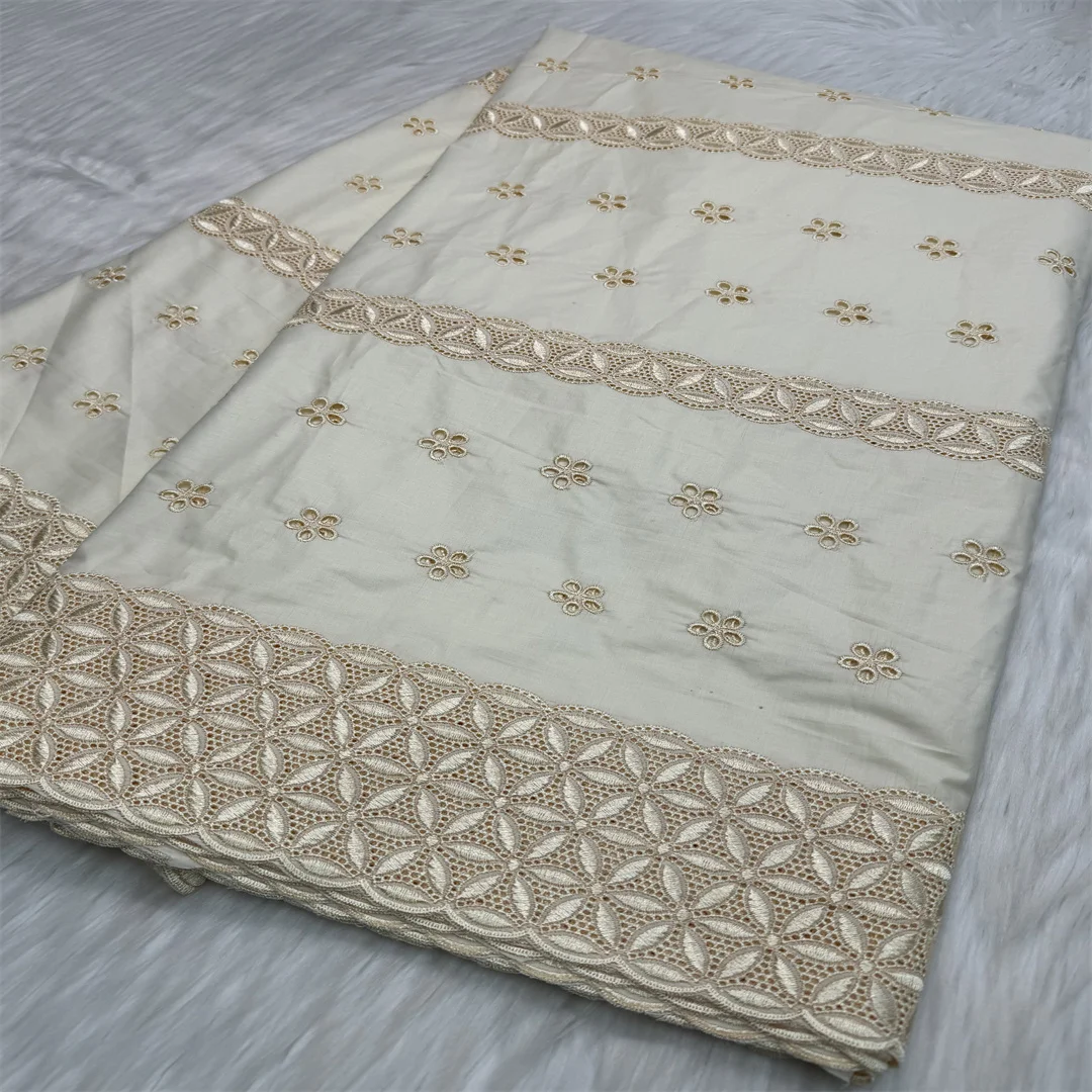 

5 Yards Swiss Voile Lace In Switzerland 2025 High Quality African Nigerian Embroidery Cotton Lace Fabric For Wedding Material