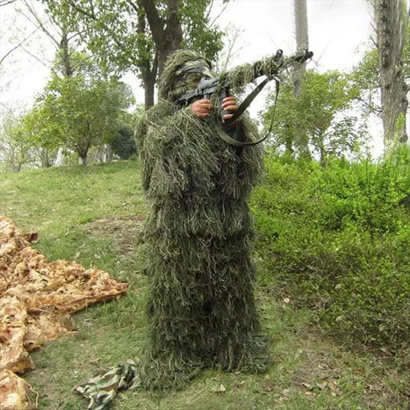 Boys Girls Jungle Invisibility Cloak Camouflage Geely Suit Woodland Hunting Ghillie Suits Jedi Survival Game Experience Suit