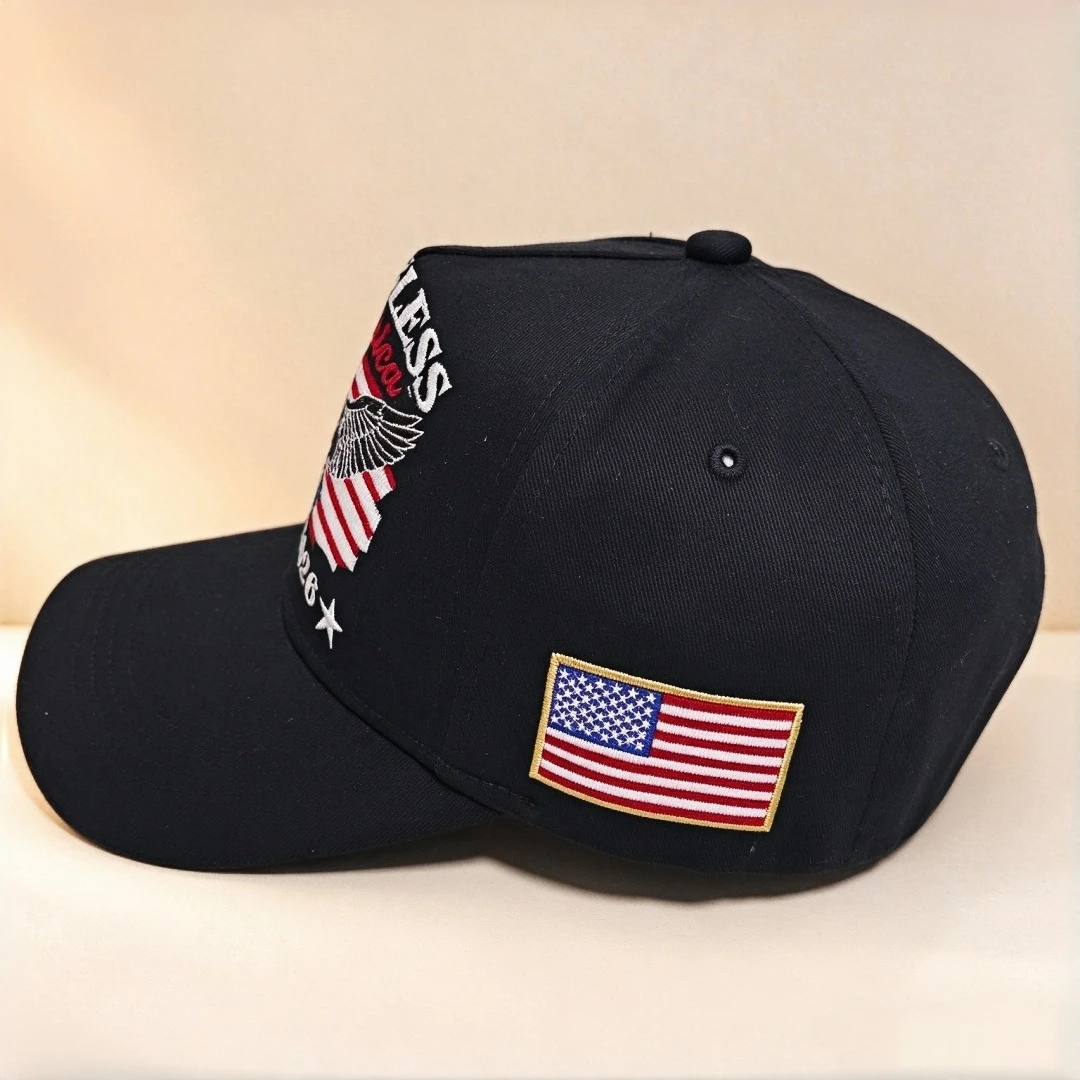Men Women Patriotic Baseball Cap God Bless America 1776-2026 Eagle US Flag Cross 3D Embroidery Adjustable Outdoor Casual Sun Tru