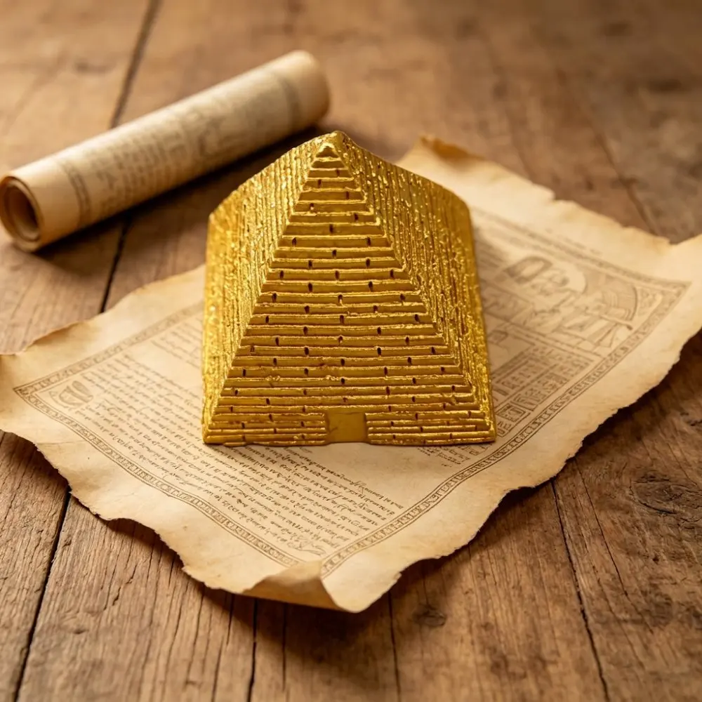 Ancient Egypt Style Pyramid Resin Craft Ornament Minimalist Home Decoration Desktop Figurine Unique Artistic Gift