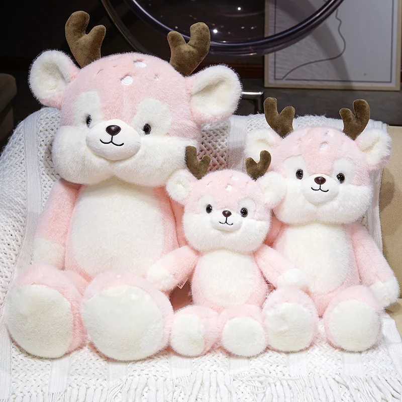 80cm Creative Quick Run Series Deer Plush Toys Cute Stuffed Animals Elk Plushies Soft Kids Dolls Couple Wedding Gifts Home Decor