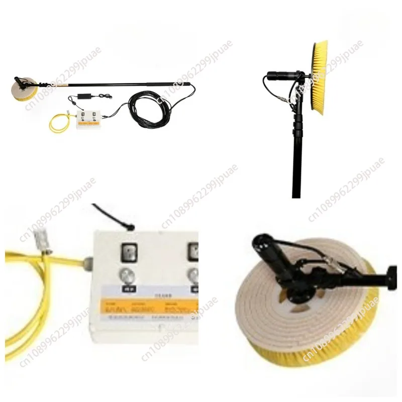 Photovoltaic Cleaning Rotating Brush Retractable Length Single Head Solar Panel Cleaning Kit