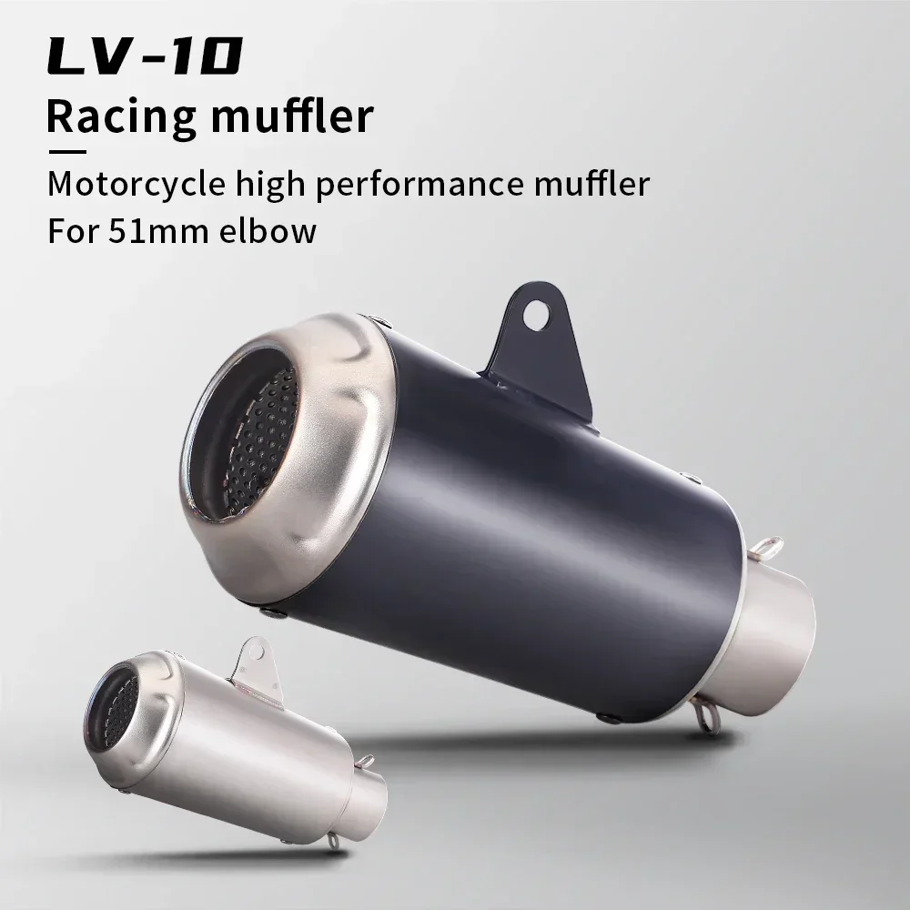 

51mm Motorcycle Exhaust Tail Pipe Escape Modified Elbow Muffler Silencer For Ninja250 Z300 ZX10RR MT09 R25 Cbr500r Cb400x Gsx8r,
