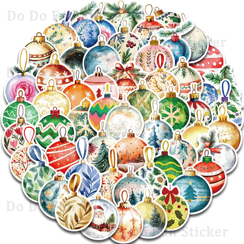 

56 шт. красочные красивые наклейки с шариками, высокая красота, рождественский стиль, художественный декоративный чехол для телефона для скрапбукинга, ноутбука, багажа, чашки для воды