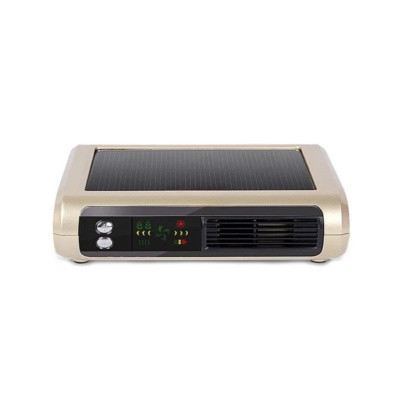 Car solar air purifier, aromatherapy car negative ion oxygen bar
