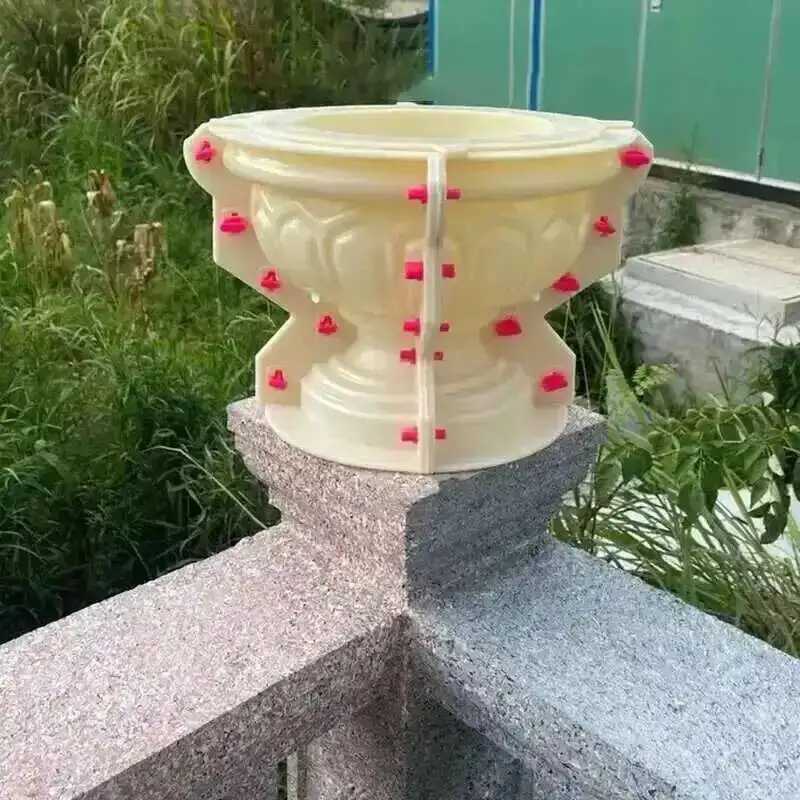 European Decorative Light Modern Garden Cement Molds Flower Round Flower Mold Pot Pot Thickened Luxury Home Large Concrete Mold