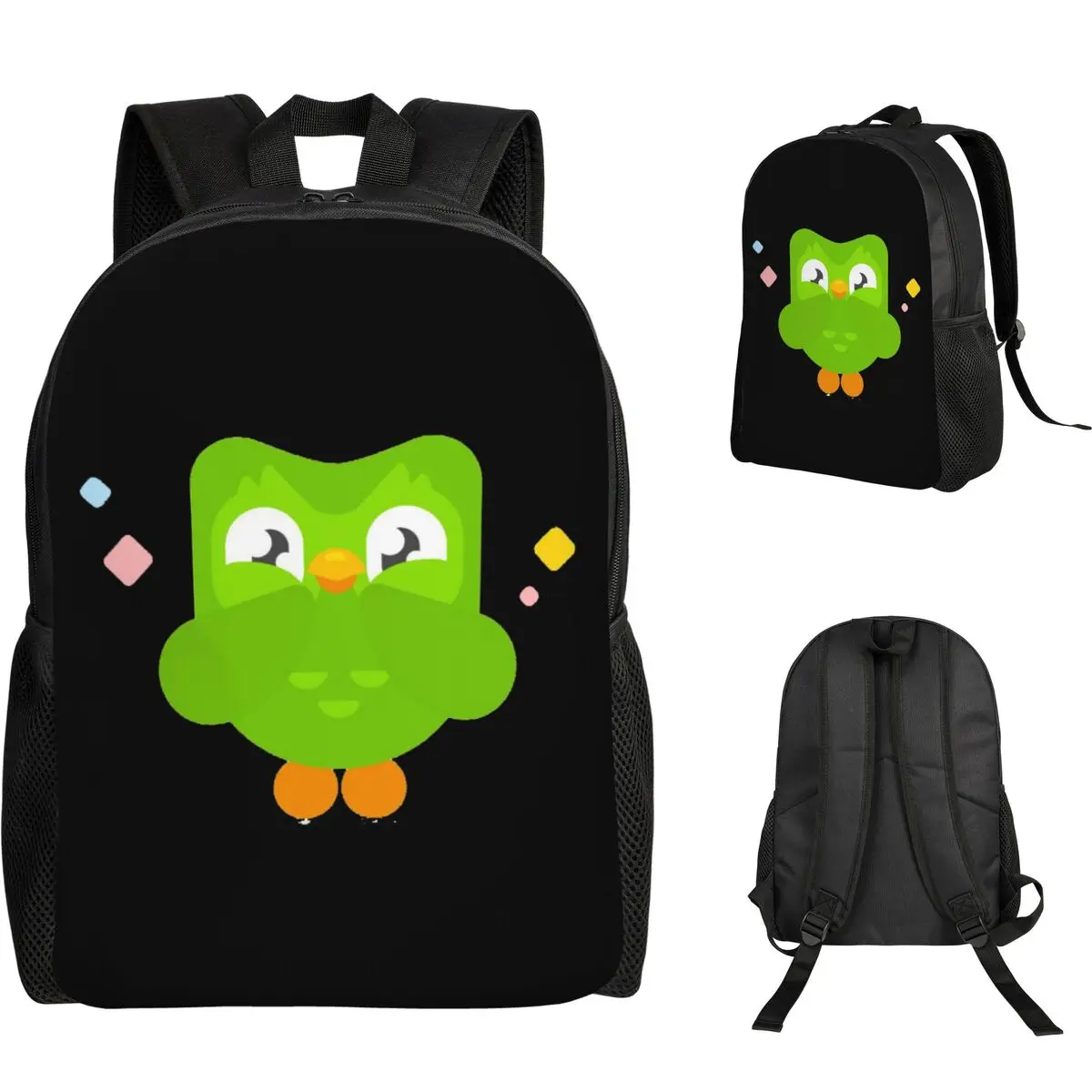 

Duolingo Owl Duo студенческий рюкзак школьная сумка походный дорожный рюкзак для мальчиков и девочек модная сумка для книг сумки на плечо
