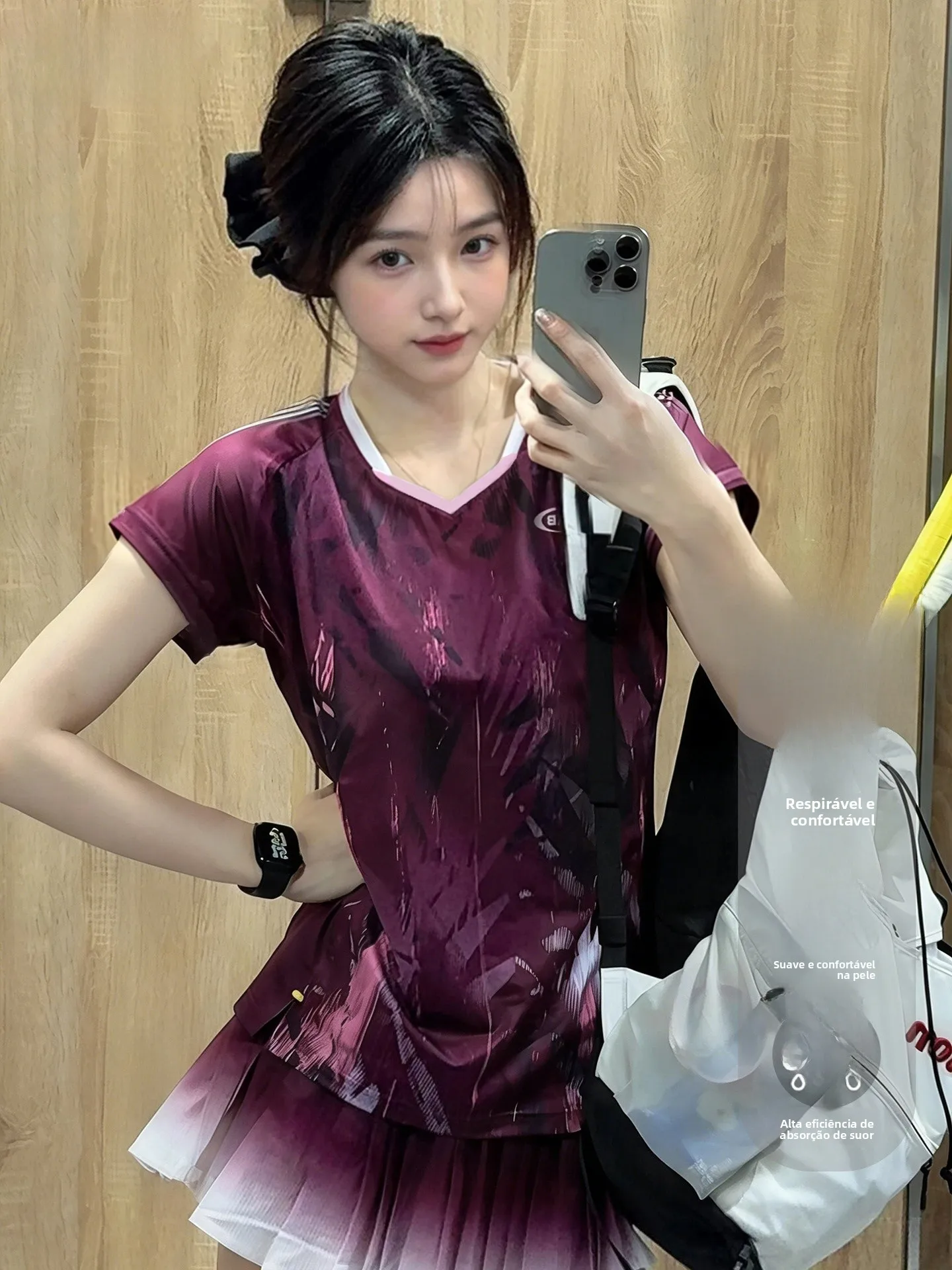 ensemble-uniforme-de-badminton-ldab-rouge-fonce-pour-femme-nouvelle-collection-2026-esthetique-haut-de-gamme-sechage-rapide-uniforme-de-competition-a-manches-courtes