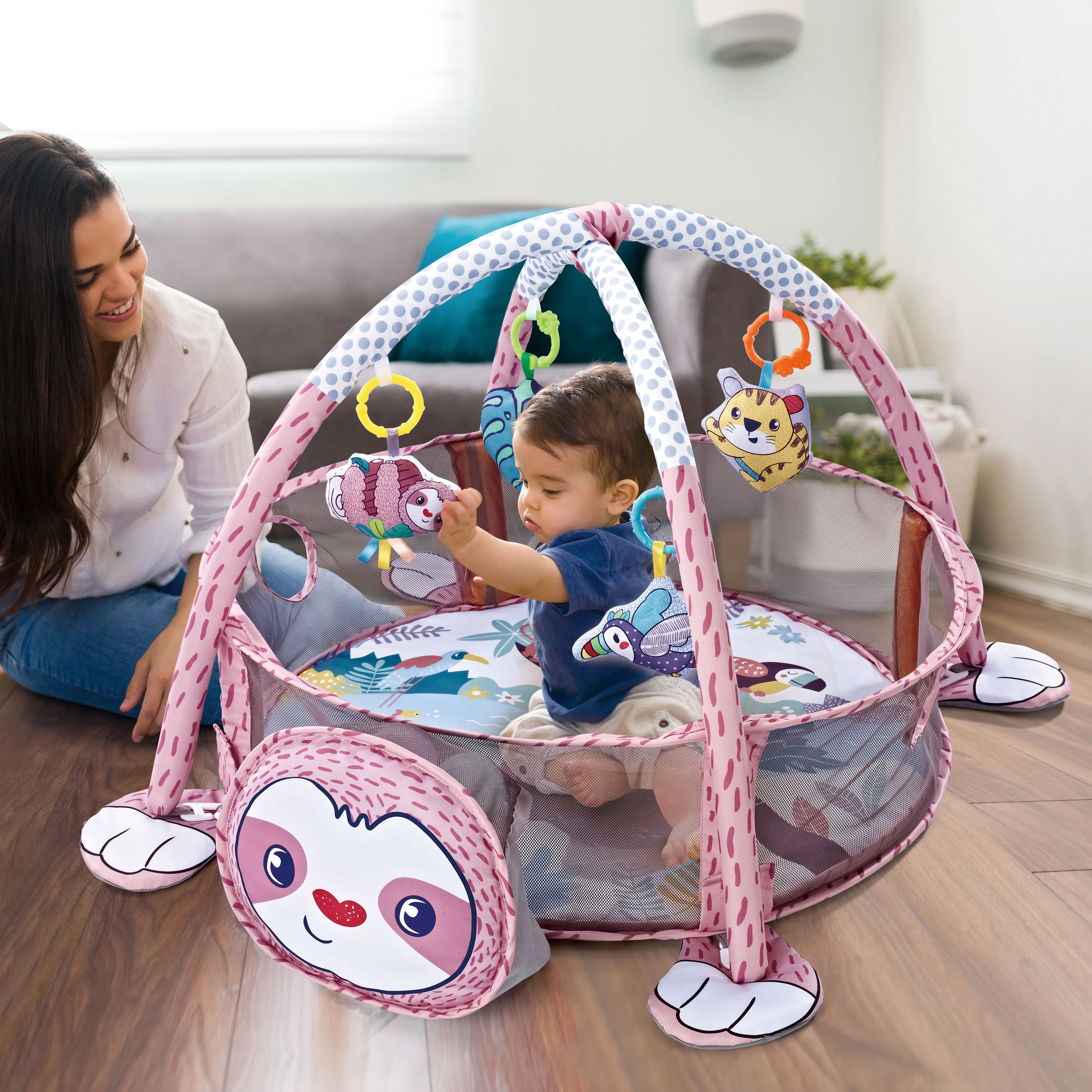 Baby Fitness Frame Floor Mat Crawling Game Multifunctional Fence Activity Mat Early Education Gym Game Play Mat Baby Toys Gift