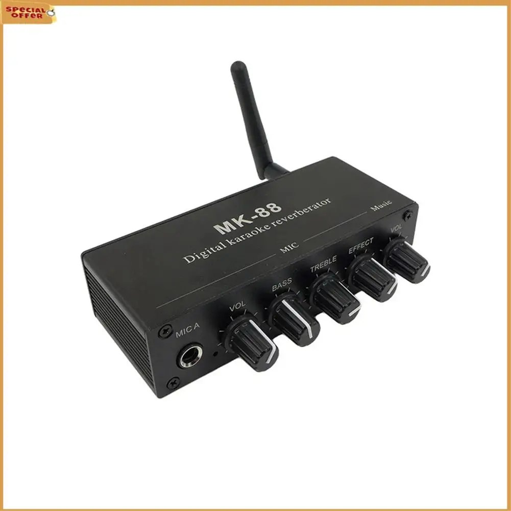 A69Z MK-88 Bluetooth Coaxial Decoder Stereo Preamplifier Audio Amplifier Mixing Board With DC 12V Power-Adapter US Plug