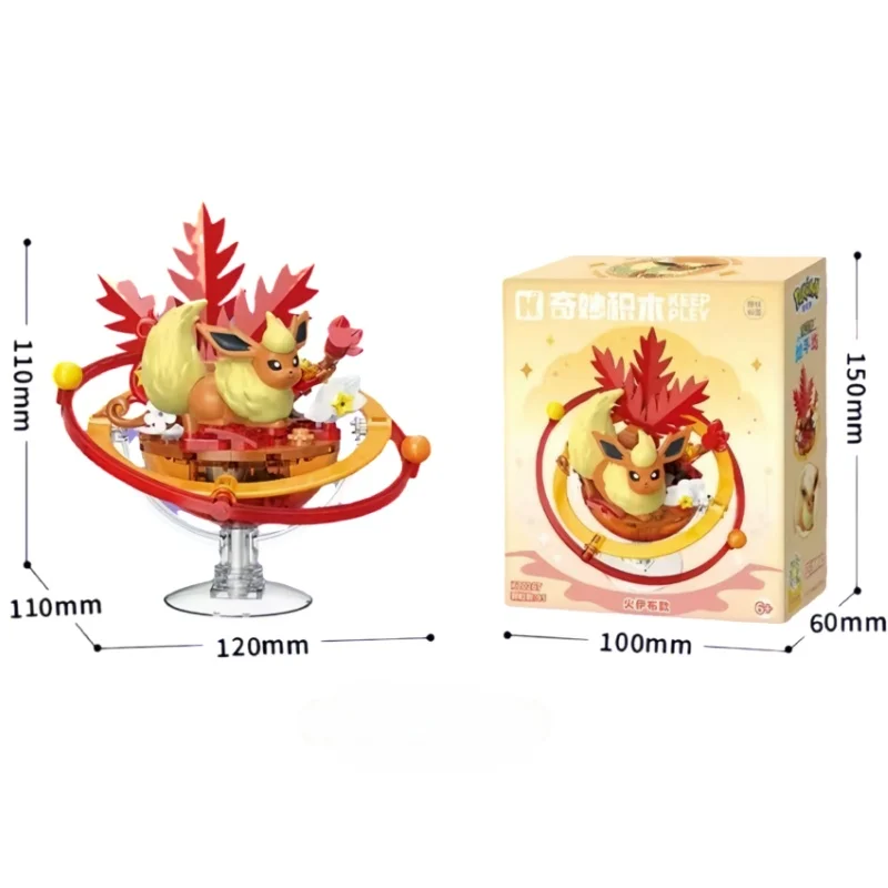 Nieuwe Keeppley Originele Pokemon DIY Bouwstenen Speelgoed Cartoon Eevee Familie Planeet Serie Assemblage Model Ornamenten Speelgoed Kids Gift