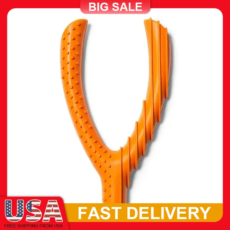 

Wishbone Dog Toy Tough Rubber Chew Toy for Aggressive Chewers Fetch Tug of War Durable Textured Surface Orange