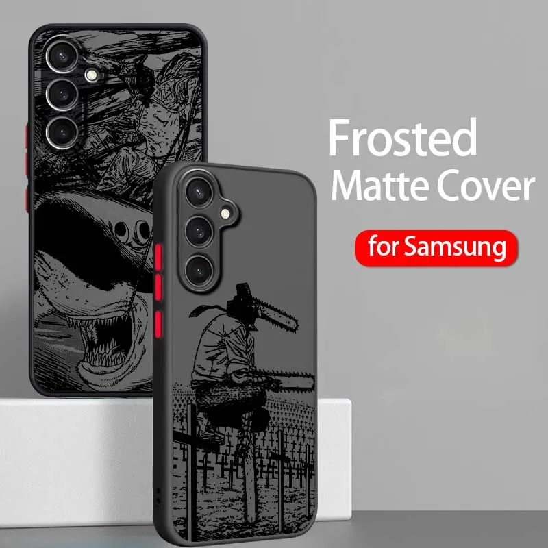 الفاخرة بالمنشار رجل الفن لسامسونج غالاكسي S25 S24 S23 S22 S21 S20 S10 S9 الترا زائد FE 5G متجمد شفافة جراب هاتف #3