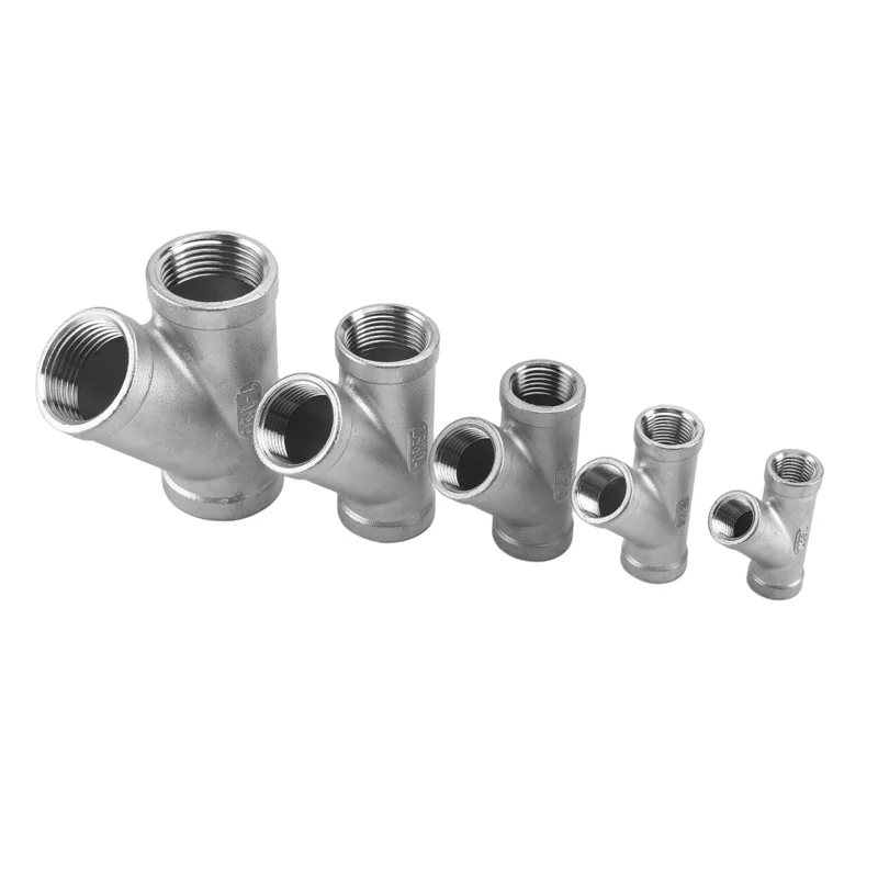 

304 Stainless Steel Y-type 45 Degree Inclined Tee Female Thread Water Distributor Inner Wire Water Pipe Fittings