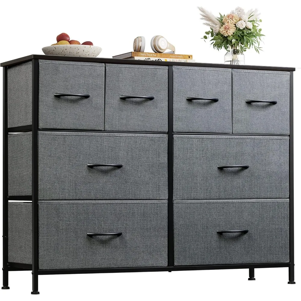 

Dresser for Bedroom with 8 Drawers, Wide Fabric Dresser for Storage and Organization, Bedroom Dresser, Chest of Drawers