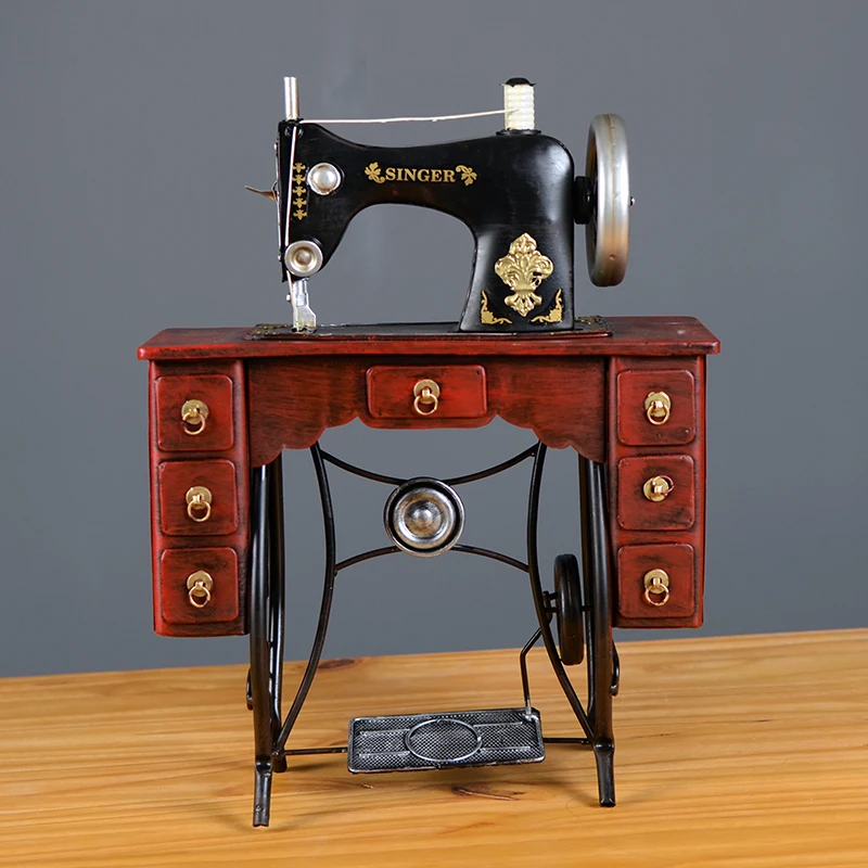 

Industrial style retro handmade wrought iron sewing machine model decoration home bar cafe restaurant Internet cafe WL5160926