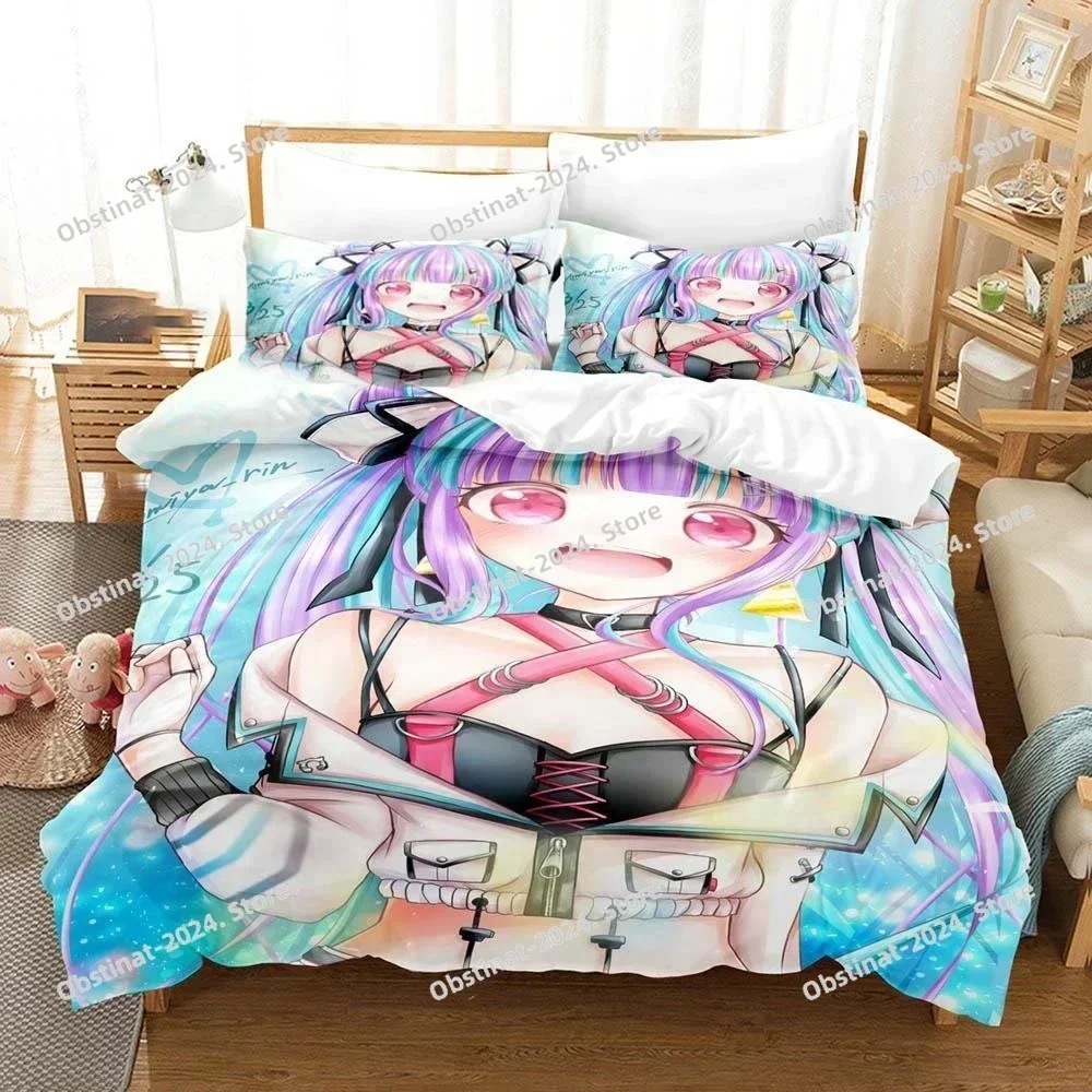 3D Nyubara Reona Bedding Set Anime Raise A Suilen Printed single Comforter Duvet Cover Pillow Case 3 Pieces Sets Kids Adult Size