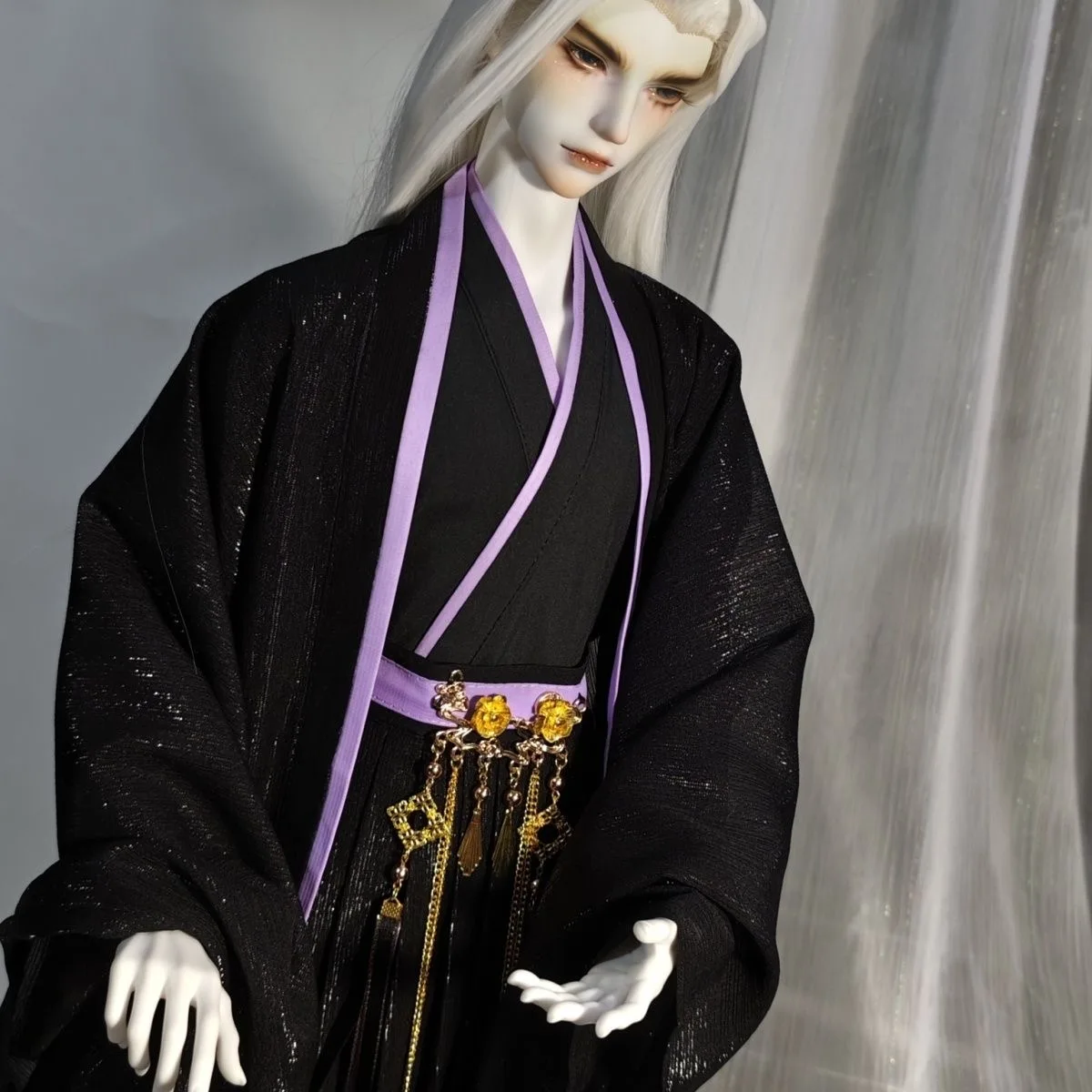 Oude stijl rok 1/4 BJD poppenkleertjes, 1/3 oom pop jurk zwart en rode jurk gratis verzending