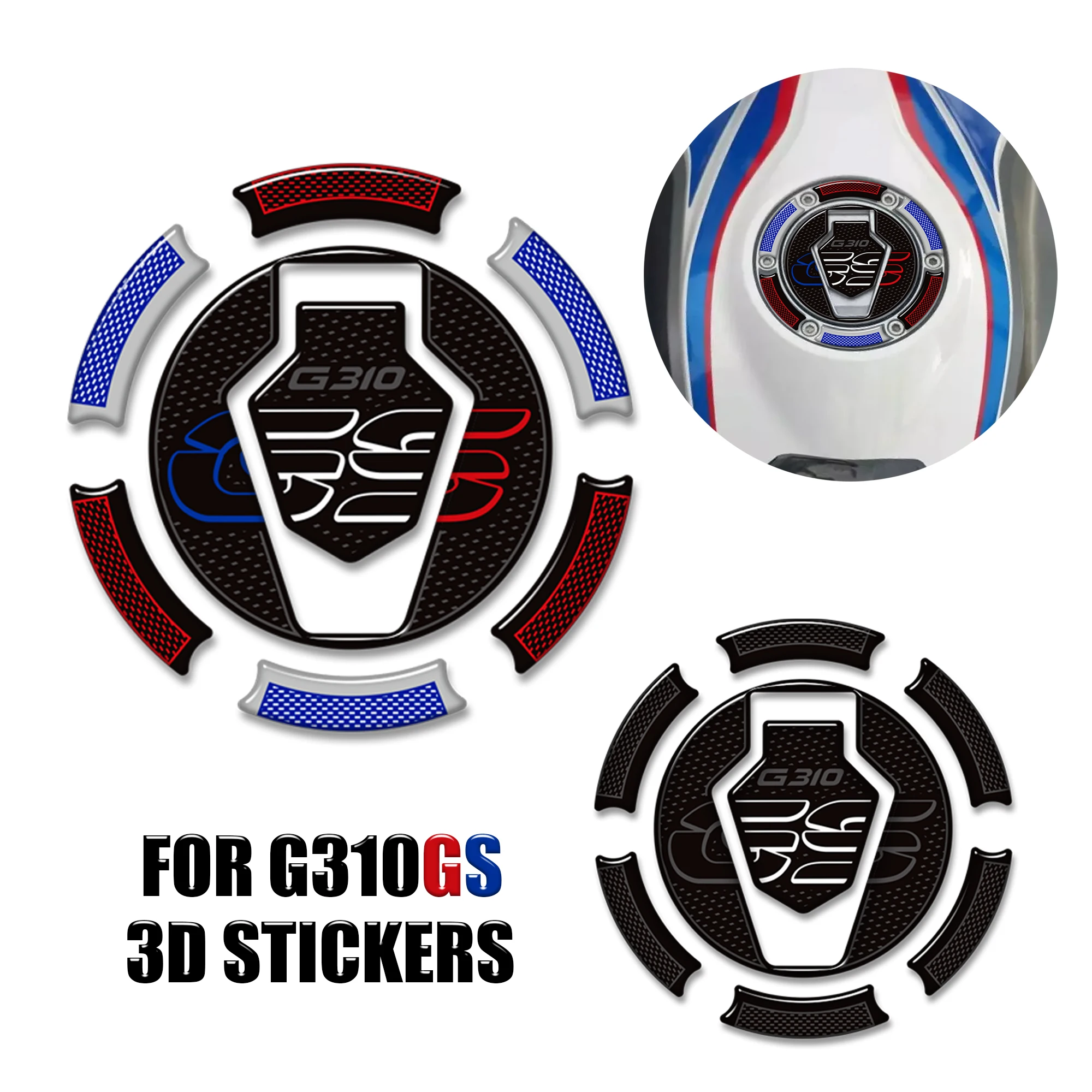 

Compatible with BMW G310GS G310 Adventure ADV Bike Tank Pad Gas Fuel Oil Knee 3D Adhesive Stickers Decals Protection 2017-2025