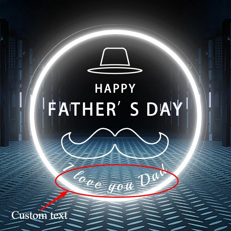 

Изготовленные на заказ светодиодные неоновые настенные декоративные светильники с питанием от USB для вечеринок и подарков на День отца, легко повесить декоративные светильники для вечеринок, неоновые