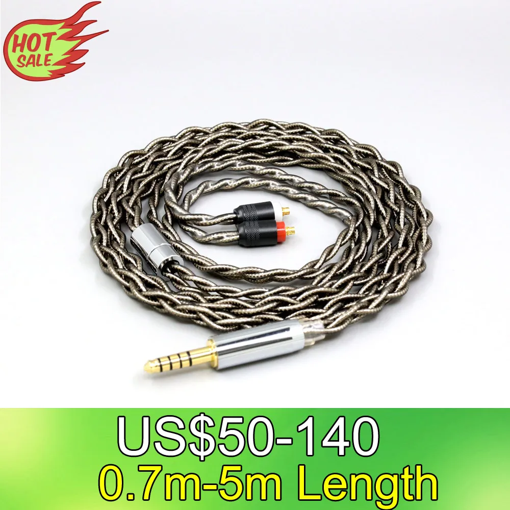 

LN008216 99% Pure Silver Palladium + Graphene Gold Earphone Shielding Cable For Sony IER-M7 IER-M9 IER-Z1R Headset 4 core