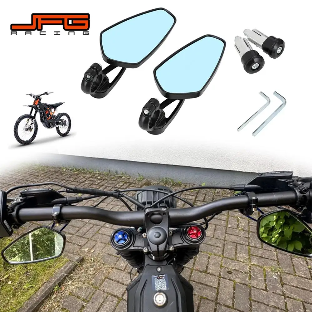 Motorcycle Handlebar Rearview Mirror Retro Round Side Mirror For Surron Sur-Ron Lighebee Light Bee S X Electric Dirt Bike