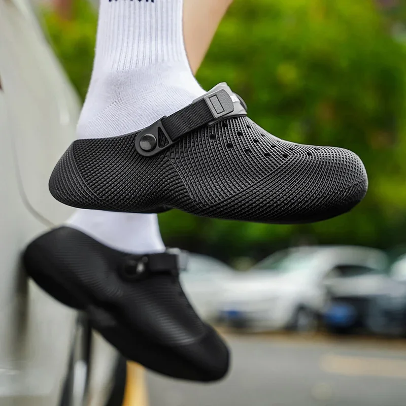 Summer Mens Sandals Outdoor Fashion Slippers Breathable Lightweight Man Beach Sandals Thick Sole Non Slip Casual Garden Shoes image 4