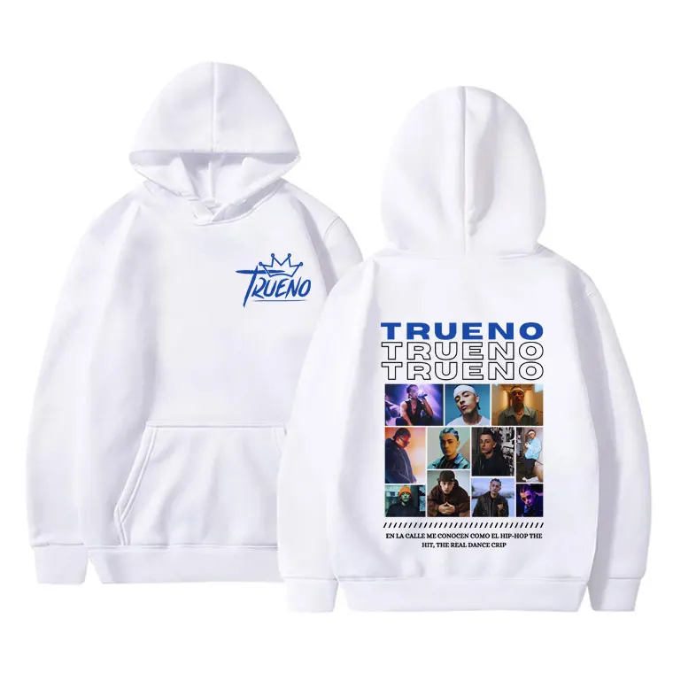 Trueno Graphic Hoodie Men Women Hip Hop Fashion Oversized Pullover Clothing Winter Casual Fleece Warm Long Sleeves Sweatshirt