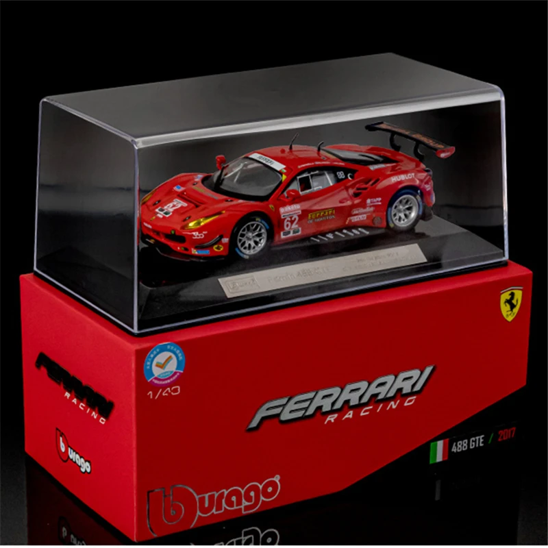 Bburago 1:43 Ferrari 458 488 GTE GT3 312 P F430 GTC 512 lega modello di auto da corsa simulazione metallo sport modello di auto collezione giocattoli