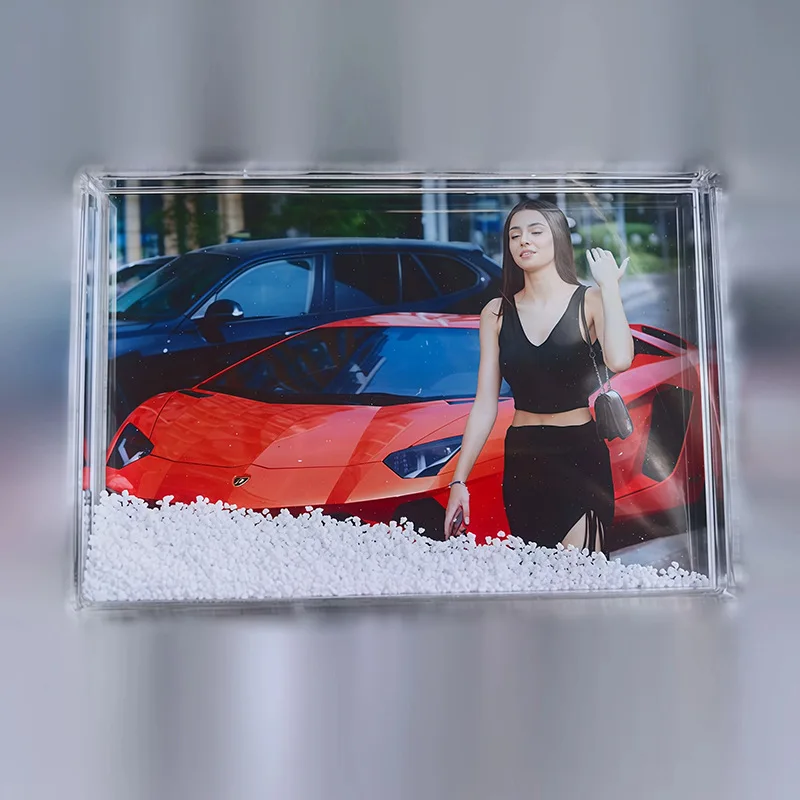 10 sets Sublimation Snow Ball Picture Frame Water Globe Snowflake Photo Frame For Christmas Diy Grafts Gifts
