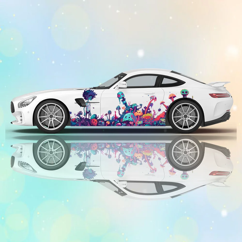

Creative Cartoon Skeleton Car Vinyl Wraps Decal Self-adhesive PVC Sticker Suitable for Trucks SUV Decoration Auto Accessories