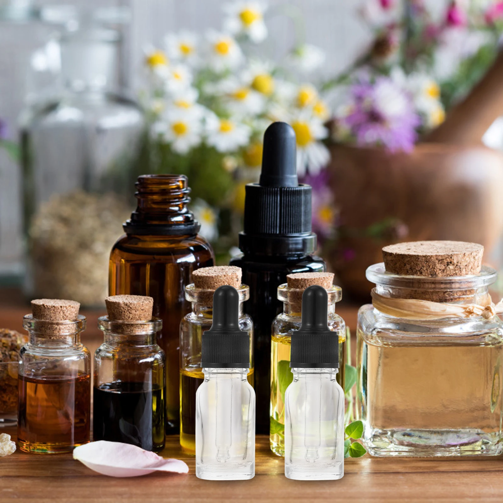

10Pcs Essential Oil Bottle Glass Dropper Bottles Small Travel Containers Refillable Subpackaging Bottles for Liquid