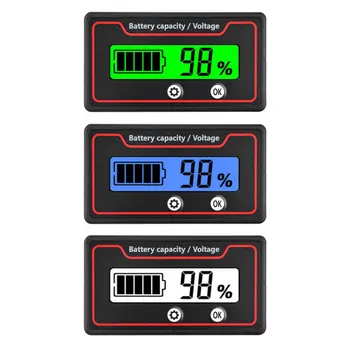 9-120V 12V 24V 48V 72V 100V Lood-zuur Lithium Batterij Capaciteit indicator Auto Motor Digitale Voltmeter Voltage Tester Meter