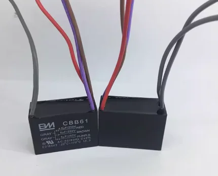 CBB61 Electrical Power Relay Connecting Capacitor 4.5uf+6uf+5uf 250V 5 Wire