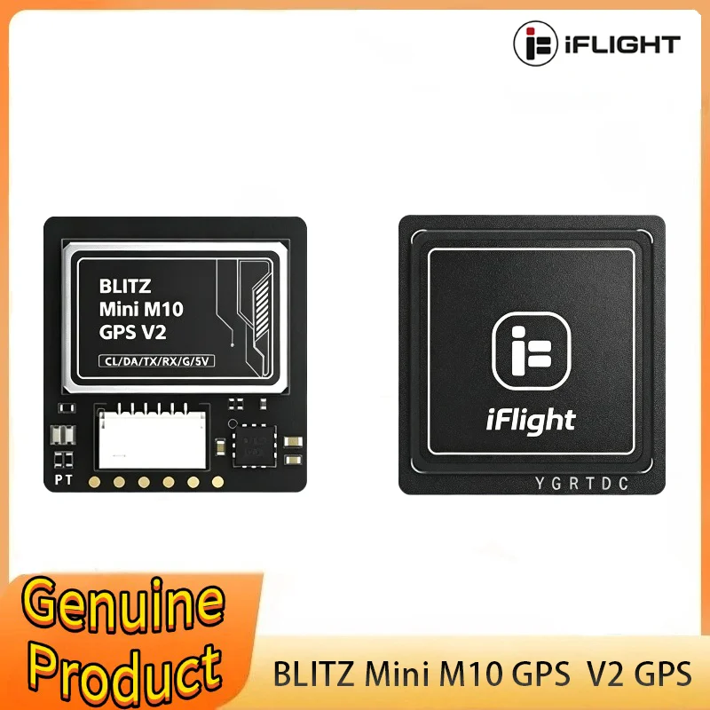 

IFlight BLITZ M10 V2 Mini GPS Integrate Compass Module QMC5883L Built-in TCXO Crystal and Farad Capacitor for FPV Parts