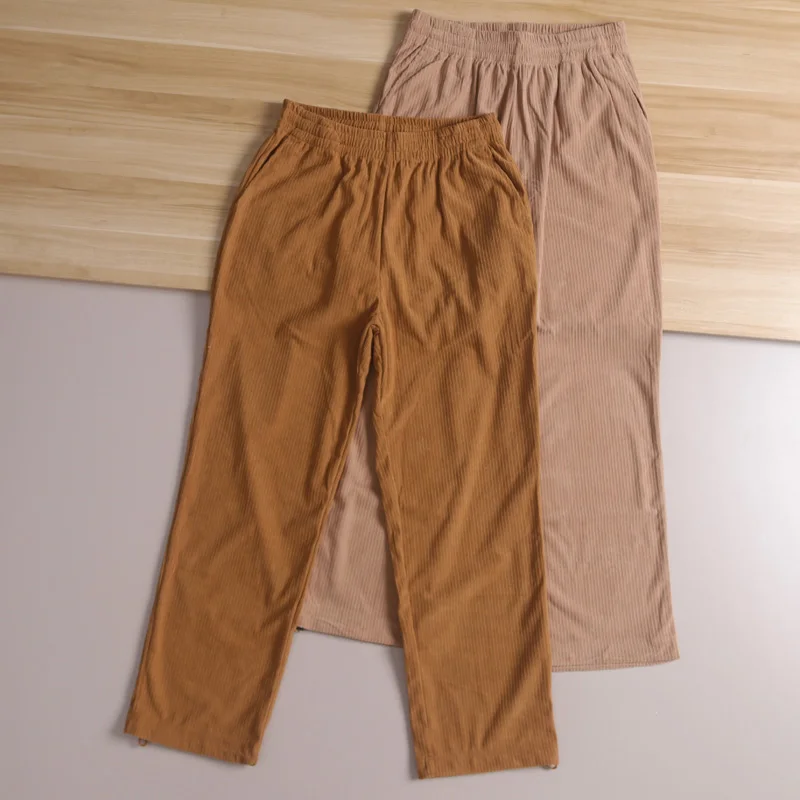 

American Retro Sle Men's High Weight Corduroy Pants Autumn Casual Loose Trousers with Ankle Cuff Faionable Urban Sle