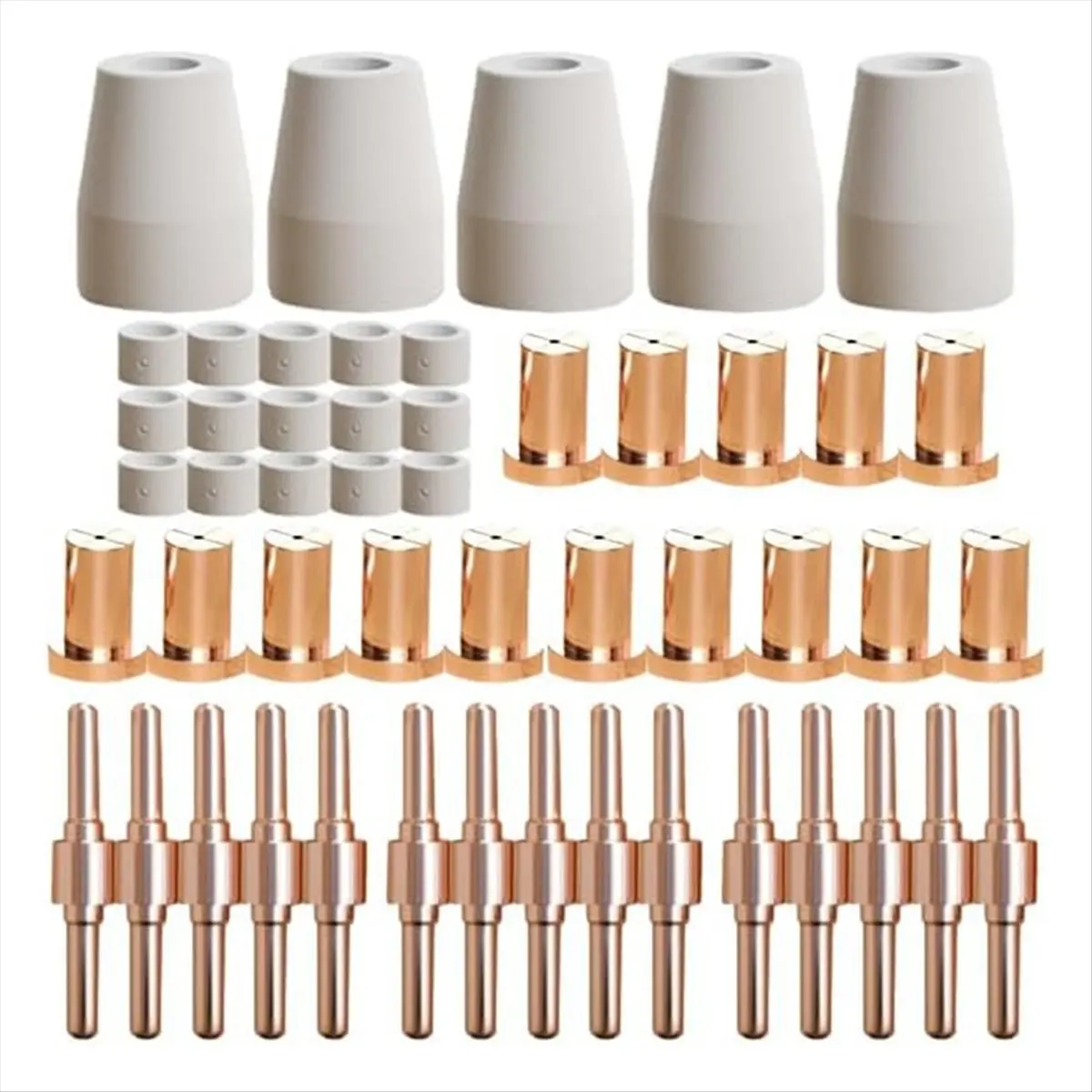 50pcs Extended PT-31 Plasma Cutter Consumables, Fit PT31 Plasma Torch PT31 Plasma Torch Metal