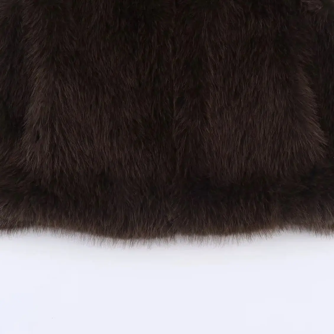 Diiyeg mulher 2025 outono nova moda efeito de pele do falso colete all-match zíper sem mangas colete outerwear mujer