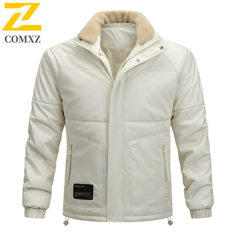 2025 New Winter Jacket Men Vintage Casual Quilted Coat Hooded Fake Two Piece Scratch Resistant  Fashion​ Windproof jacket ​