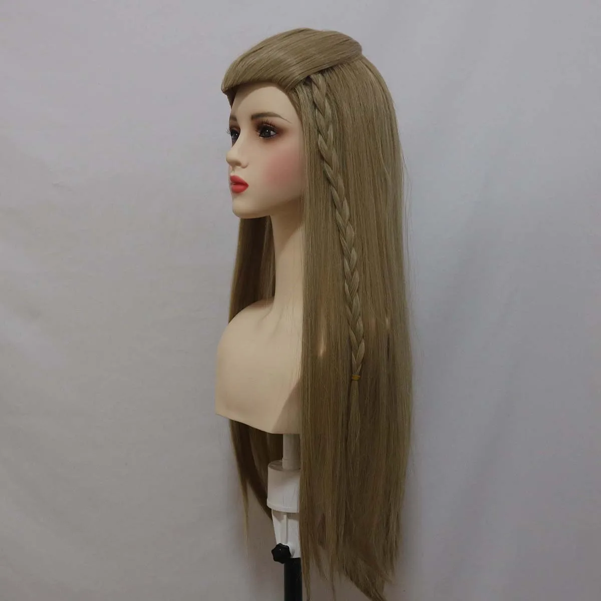 Perruque de cheveux bruns longs et lisses pour hommes, fête féerique Prince Legolas Greenleaf Cosplay