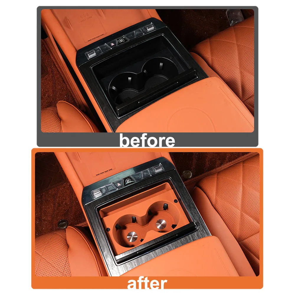 Central Control Cup Coaster For BYD Great Tang Da Tang Car Accessories Original Color Silicone Protective Pad Anti-fouling