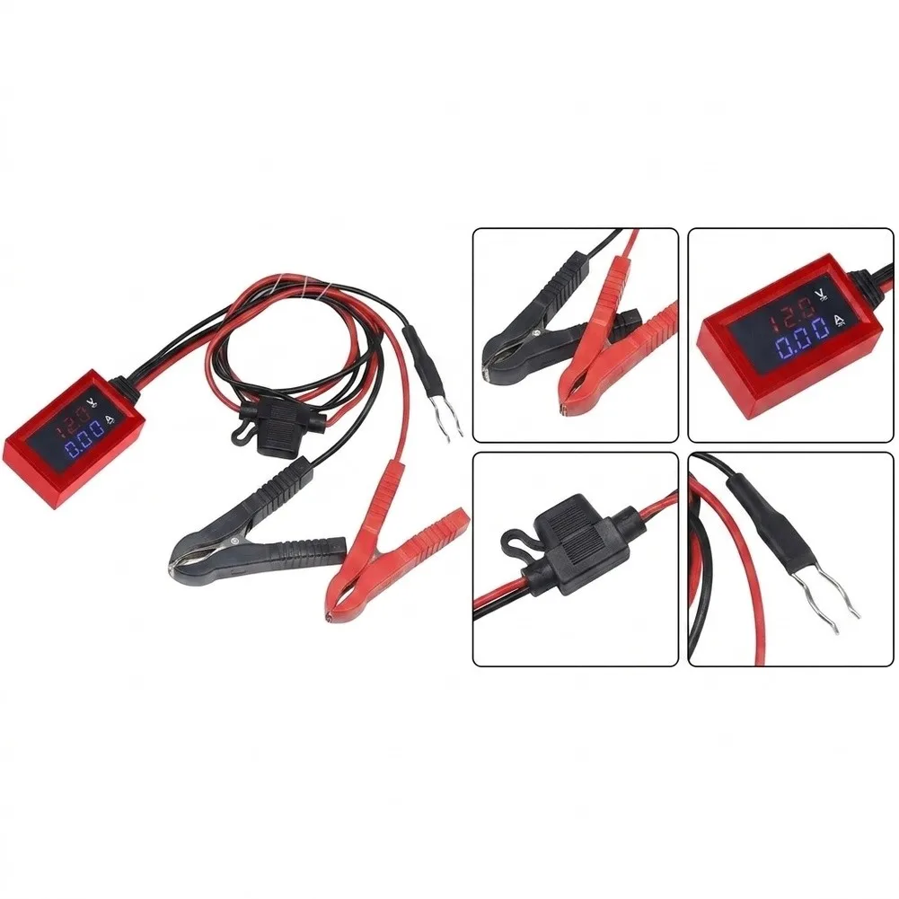 Car Battery Tester Vehicle FOR Batter Leakage Detector Clip Drain Tester Digital Display Leakage Detection Tool Quickly Locates