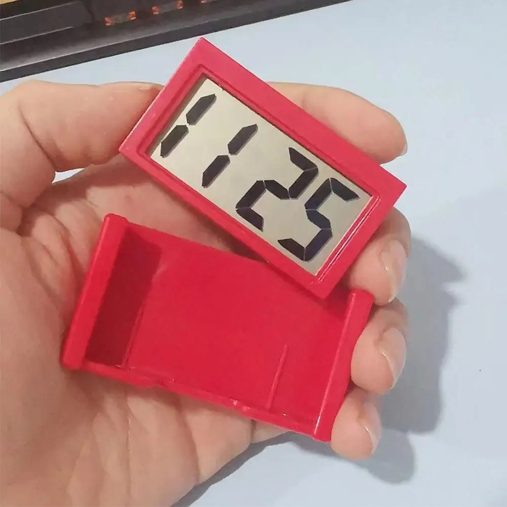 Car Electronic Clock Small Digital Clock With LCD Time Day Display Mini Automotive Digital Clock Car Truck Dashboard Air Vent