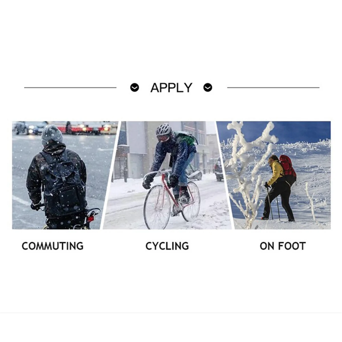 터치 스크린 양털 따뜻한 장갑, 야외 사이클링 방수 콜드 장갑, 방풍 미끄럼 방지, 겨울 스키 장갑 S